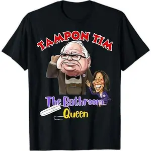 Tampon Tim The Bathroom Queen Funny Tim Walz 2024 Election T-Shirt