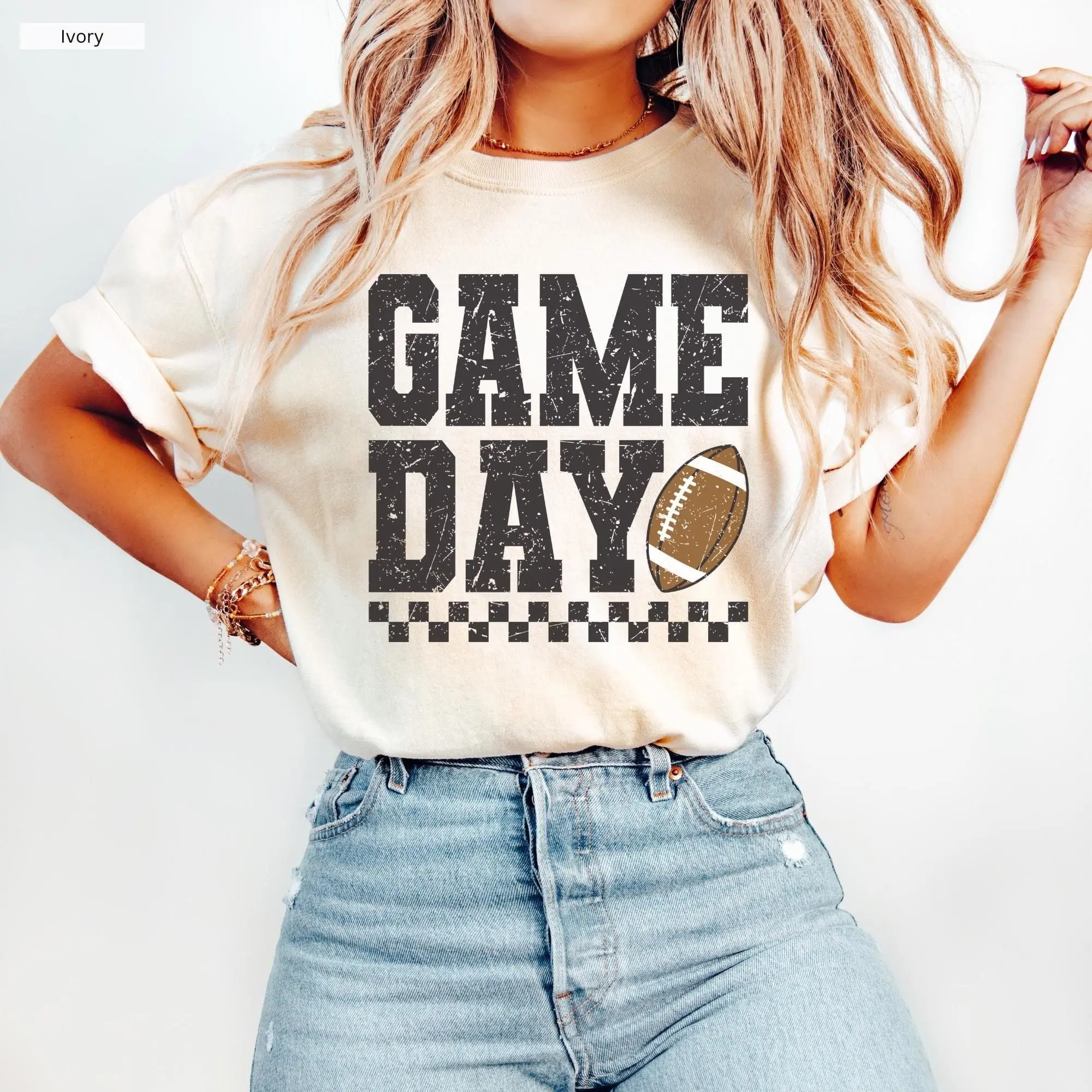 Comfort Colors Game Day Football Shirt, Comfort Colors Gameday Shirt, Womens Football Tee Shirt, Football Graphic Tee for Game Day, Fall Shirt Womens