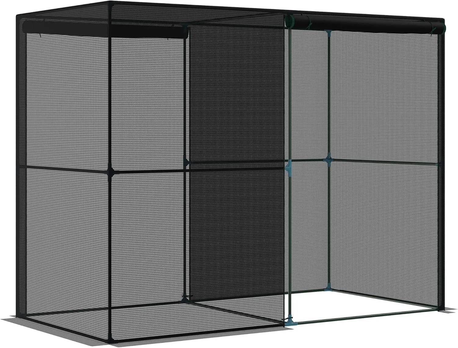 Crestholm 8'x4'x6' Crop Cage Plant Protection Tent, HDPE Mesh Garden Cage with 2 Zippered Doors, Steel Frame & Ground Stakes for Vegetables, Fruits, Flowers — Stake Down Required