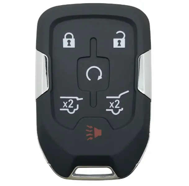 Replacement Key Fob Cover Case fit for Chevy Suburban Tahoe 2015 2016 2017 2018 2019 2020 GMC Yukon Keyless Entry Smart Remote Key Fob Shell (Black)