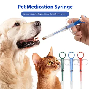3 Pieces Pet Pill Plunger Popper for Small Cats Dogs Pill Gun Dispenser Shooter Pet Piller Soft Tip Tablet Syringe Pusher Animal Medicine Feeder for Feeding(Green+Red+Blue)