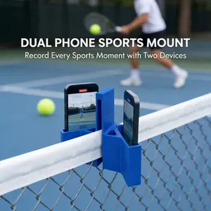 Selfie Video Phone Stand for Tennis Ping Pong Badminton, Camera Recording Playback, Mobile Holder, Secure Mounting Bracket, Smartphone Cellphone