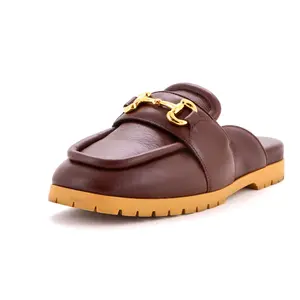 Pre-owned Gucci Women's Airel Horsebit Flat Mules Leather by Rebag