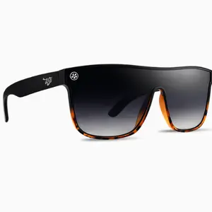 doJi Dayshift, Anna Molly Sunglasses - Polarized, UV400 Protection, Scratch Resistant, Futuristic Shield Frame for Style, Alter-Ego Two Tone Black & Tortoiseshell Frame