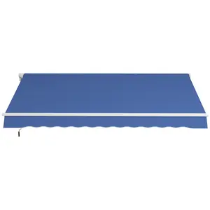 12x10ft manual retractable outdoor sunshade awning aluminum steel mixed frame adjustable extension arm height uv resistant fabric for balcony patio daily shading and household exterior window protection shade cloth