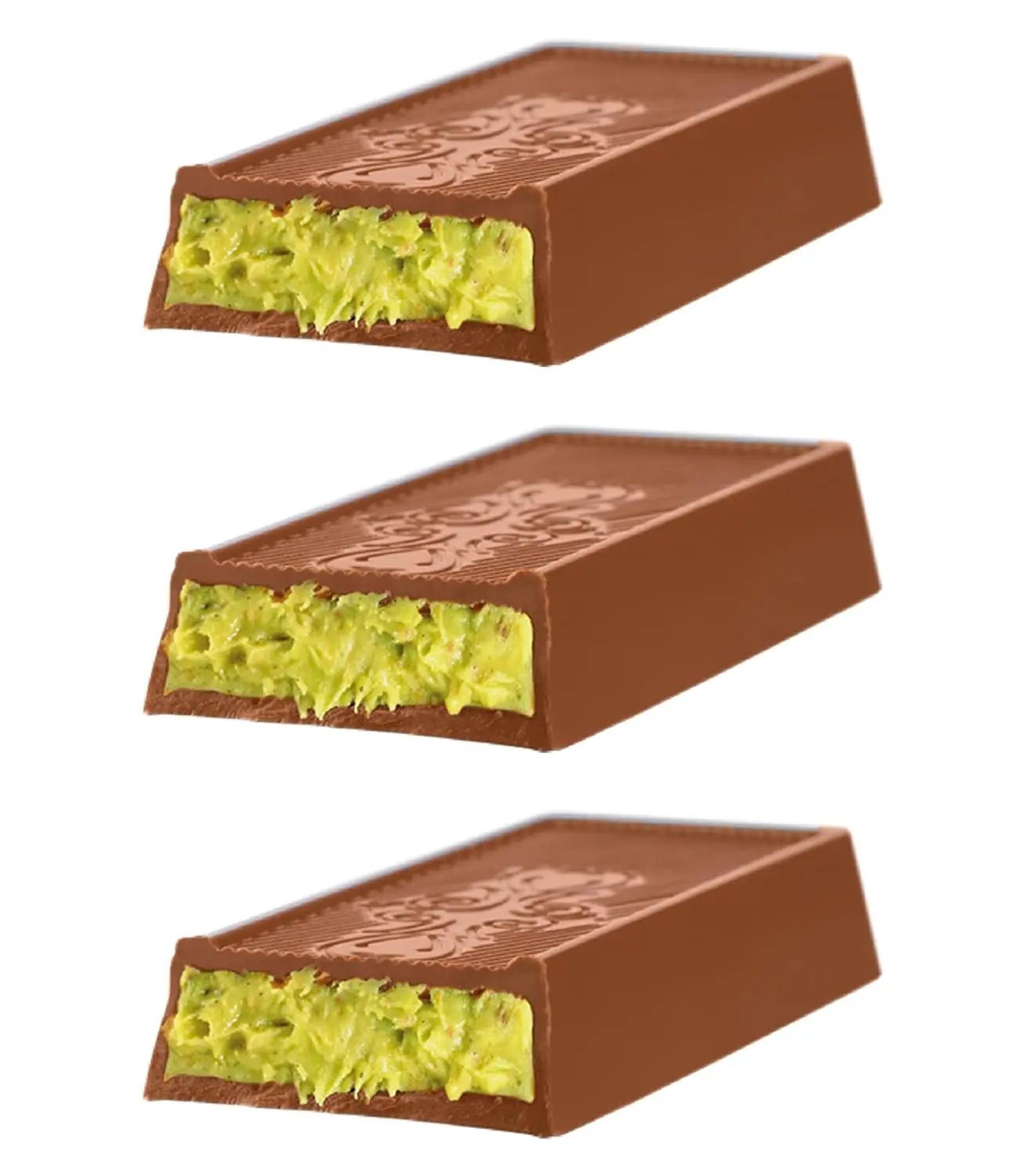 Dubai Chocolate Bar Pistachio Milk Chocolate Filled with Pistachio Cream and Kataifi 1.05 oz Pack of 3 for Chocolate Enthusiasts and Pistachio Lovers