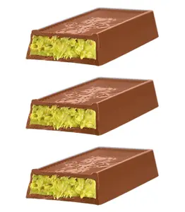 Dubai Chocolate Bar Pistachio Milk Chocolate Filled with Pistachio Cream and Kataifi 1.05 oz Pack of 3 for Chocolate Enthusiasts and Pistachio Lovers