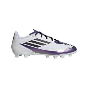adidas Mens F50 Club Messi Flexible-Ground Soccer Cleats  - Purple, White