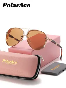 1 Pair Polarace Unisex Frog Frame Full-Rim Sunglasses, Meticulous Craftsmanship,Reflecting Taste, UV400