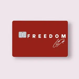 Freedom Card Red Credit Card Sticker Debit Skin Wallet Decal Cover Waterproof Vinyl Easy to Apply Matte