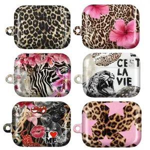 Leooard Collection Print AirPods Case, Animal And Floral Airpods Case, Nautical Gift For Airpods Gen 1/2/3/4, Airpods Pro 1/2