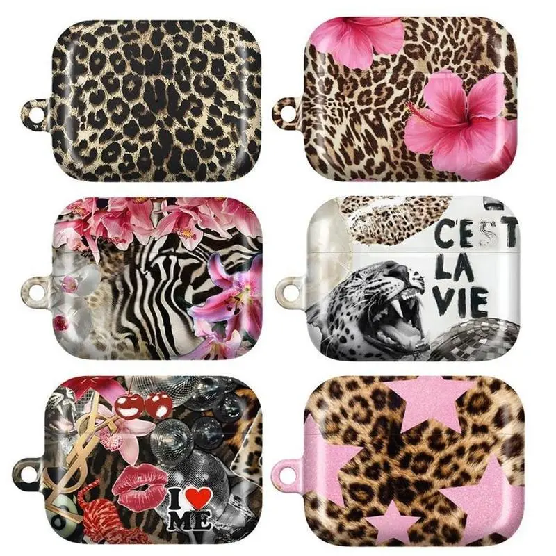 Leooard Collection Print AirPods Case, Animal And Floral Airpods Case, Nautical Gift For Airpods Gen 1/2/3/4, Airpods Pro 1/2