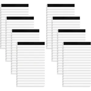 8 count Note Pads Refills 3 x 5 inches Memo Small Notebook Writing Pads with 30 Sheets Each Pad College Ruled Lined Paper NotePads White