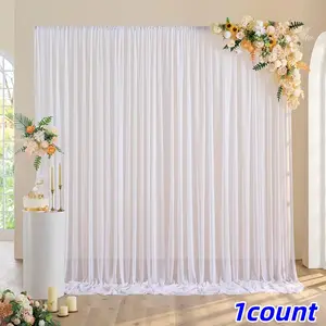 Adjustable Transparent Outdoor Curtain, Curtains and Nettings, Window Curtain, Breathable Mesh Fabric, Drop Length, Suitable for Daily Use and Holiday Decorations, Patio, Shed, Backyard, Porch, Wedding Venue (single)