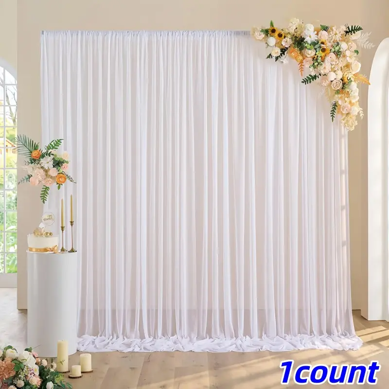 Adjustable Transparent Outdoor Curtain, Curtains and Nettings, Window Curtain, Breathable Mesh Fabric, Drop Length, Suitable for Daily Use and Holiday Decorations, Patio, Shed, Backyard, Porch, Wedding Venue (single)