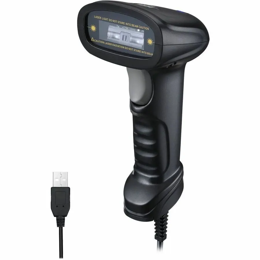Adesso NuScan 1600U Handheld Unit 1D Barcode Scanner, CCD Sensor, Wired with USB Port (NUSCAN1600U)