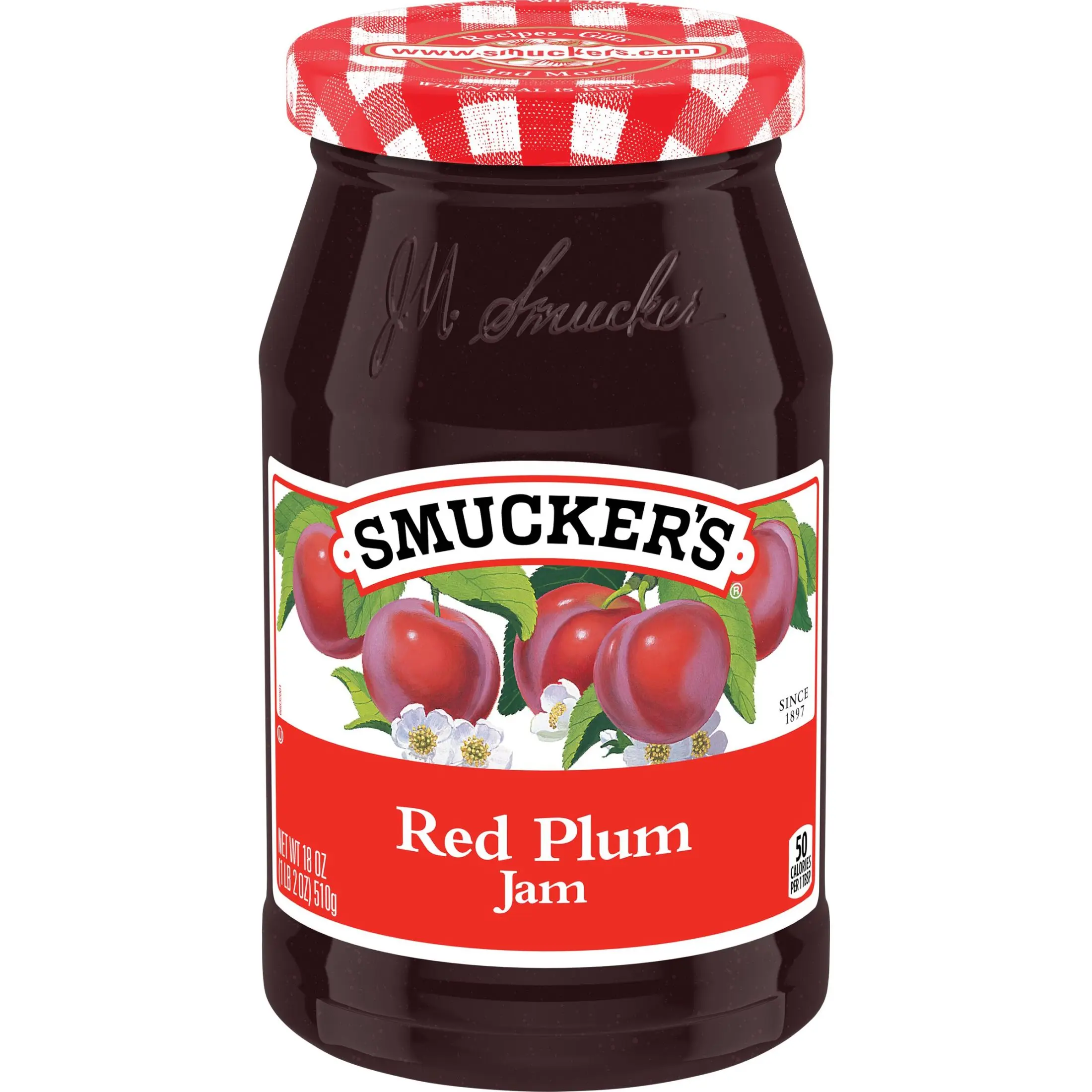 (12 pack) Smucker’s Red Plum Jam Jam, 18 oz Jar