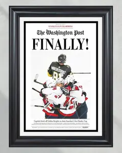 2018 Washington Capitals Stanley Cup "FINALLY!" Unframed Poster - Washington Post Front Page Newspaper Print - Historic Ovechkin Title Wall Art