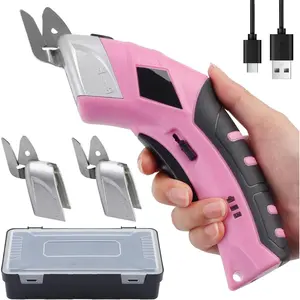 Cordless Electric  for Fabric with 3 Type , 4V Rechargeable Cardboard ,  Shears with Safety Lock Suitable,  Tool for Carpet, Fabric, Cardboard, Leather-