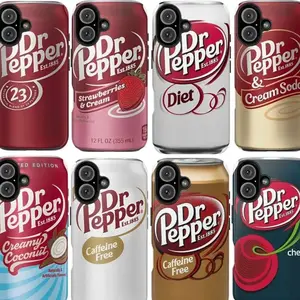 Dr Pepper Can Phone Cases, Dr Pepper Strawberries and Cream, Coconut, Diet, Soda, Cherry