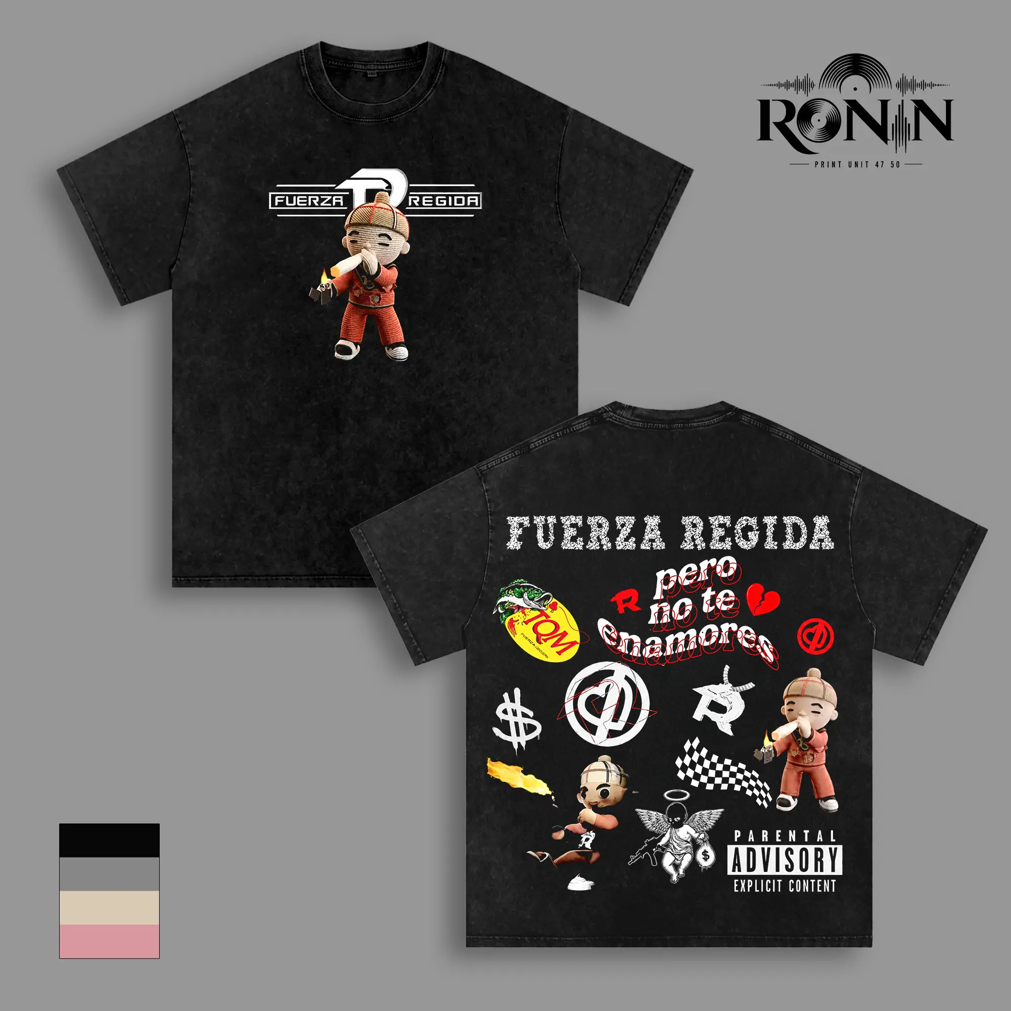 Fuerza Regida & Chuyin Tour 2026 Vintage Washed Graphic T Shirt, Corridos Tumbados Concert Merch, Regional Mexican Heavy Cotton Streetwear Tee