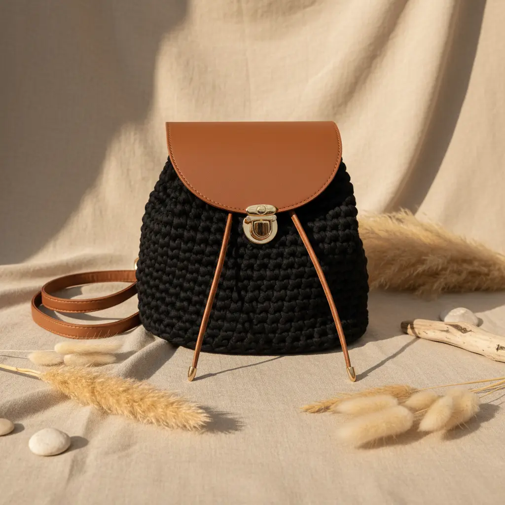 Paulette Crochet Mini Backpack