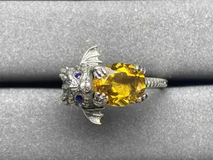 A460 Citrine Ring Natural Stone
