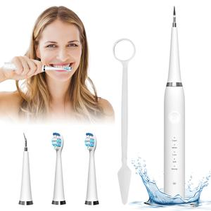 Oral Plaque/Tartar Remover for Teeth, Dental Calculus Remover Teeth Cleaning Kit with LED Light & Adjustable Modes Rechargeable, Easy to Use at-Home Personal Dental Care Kit