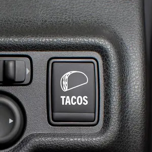 2pc/sheet Taco Button Decal, Blank Button Sticker for Car, Customizable Design, Durable Material, Easy Application, Perfect for Personalization