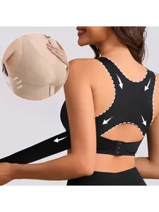 Posture Correction Bras For Women Front Closure Push Up Bra No Underwire Beauty Back Bralette Ladies Full Coverage Bra