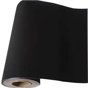 Self Adhesive Velvet Flock Backing Paper Liner for Jewelry Drawer Craft Fabric Peel and Stick Black, Soft Velvet Liner for Drawer DIY 17.7" x 117"
