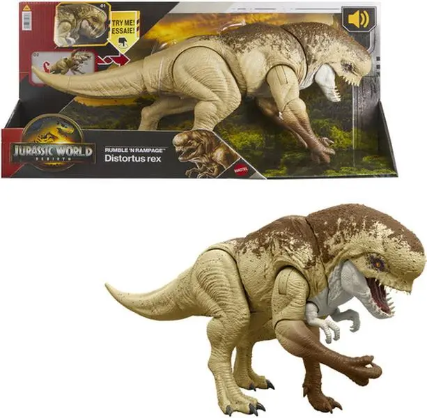 Jurassic World: Rebirth Rumble 'N Rampage Distortus Rex  [COLLECTIBLES] figurine/statue