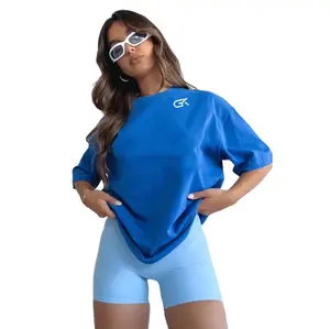 Gymaniak Oversize T-Shirt for Women - 100% Soft Spun Cotton | Comfortable & Durable | Loose Baggy Fit | Athletic Yoga Tops | Made in Texas
