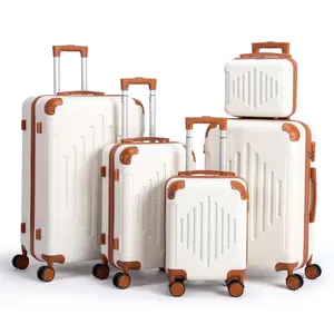 【Summervibes】Ubesgoo Luggage Sets 5 Piece, ABS Hardside Suitcase Set with Double Spinner Wheels & TSA Lock for Travel Business, 5-Piece Set (12/16/20/24/28)