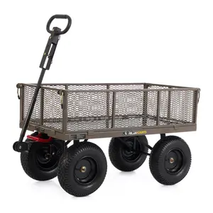 Gorilla Carts Steel Dump Cart, 1,200-Pound Capacity, Grey Finish
