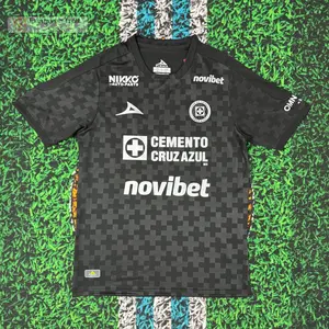 2526 Cruz Azul Third Away Black Short Sleeve Soccer Jersey Ligamx