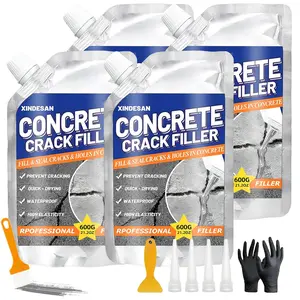 Concrete Crack Filler, 84oz Grey High Elasticity Self Leveling Cement Caulking Glue, Quick Drying Waterproof Sealant for Driveways, Walkways, Indoor and Resistant Concrete Joint Repair