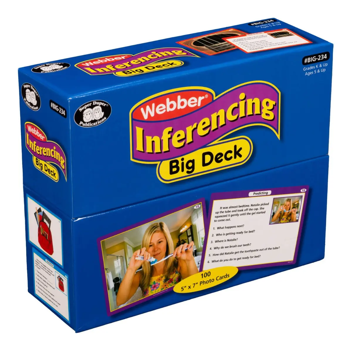 Webber Inferencing Big Deck – Speech Therapy Photo Cards for Inferencing Skills, Critical Thinking, Language Development Activities for Kids, Autism & Special Education Learning Materials