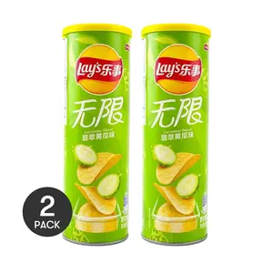 2Packs Lay's Cucumber Stax Potato Chips, 3.17oz/Pack