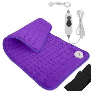 Large Auto Shut Off Heating ，Heat therapy pad, dual-use for dry or wet application, helps relieve pain in the back, legs, waist, shoulders, and neck. Features automatic shut-off after 2 hours. Makes a thoughtful gift for women, men, moms, and dads Fleece