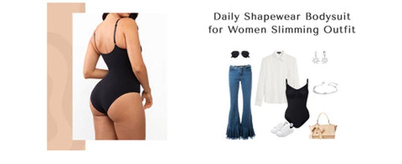 Shapellx Seamless Comfy Body Tummy Control Crotch Hook-and-Eye Closure Design Bodysuit  For Woman Shapewear Womenswear Buy One Get One Free breast Covers