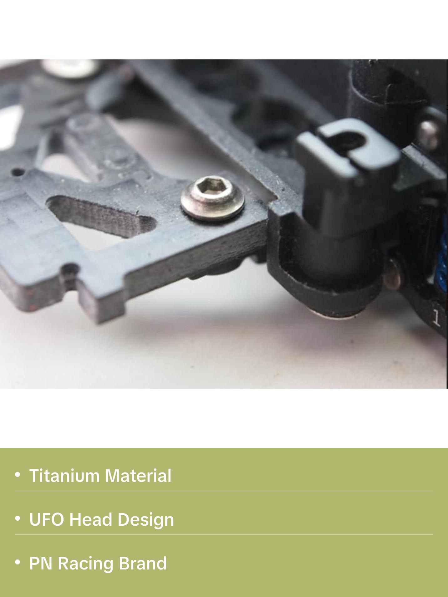 PN Racing M2x6 Titanium UFO Head Hex Machine Screw (10pcs)