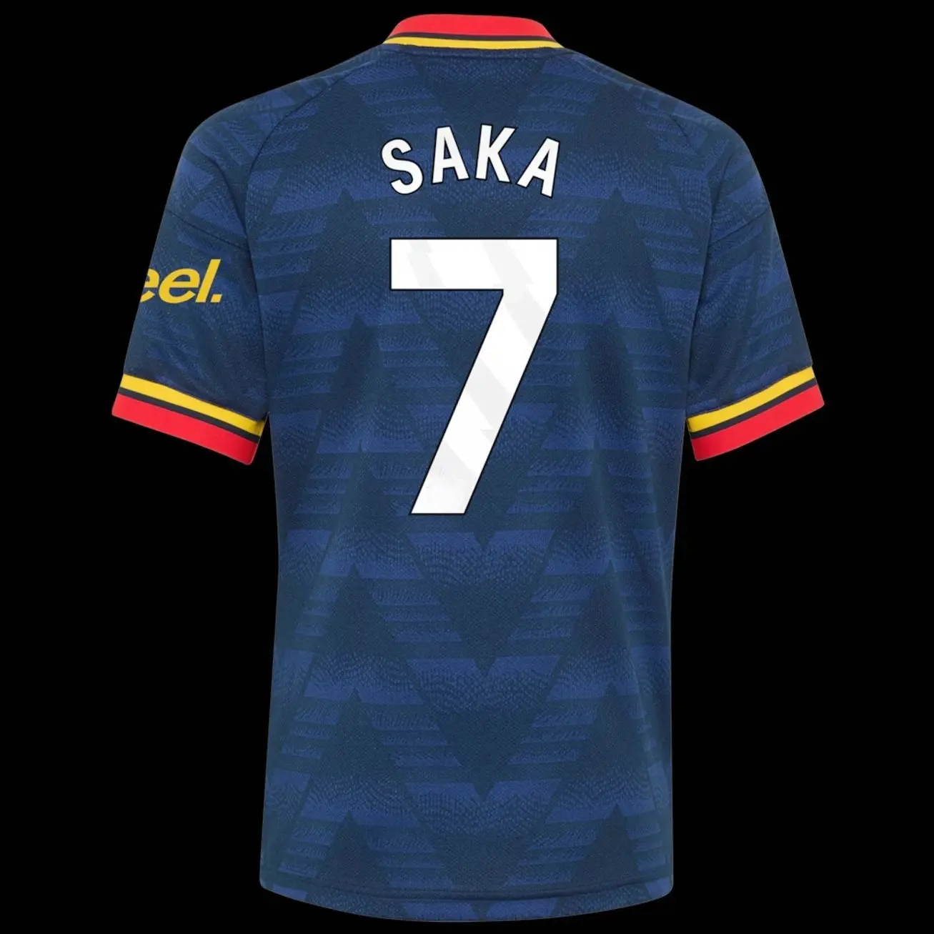 Unisex Soccer Mens Athletic Short Sleeve Football Shirt Sports Fan Training Top Breathable Lightweight Casual Streetwear Saka 2026/27 Away Replica Jersey - Navy