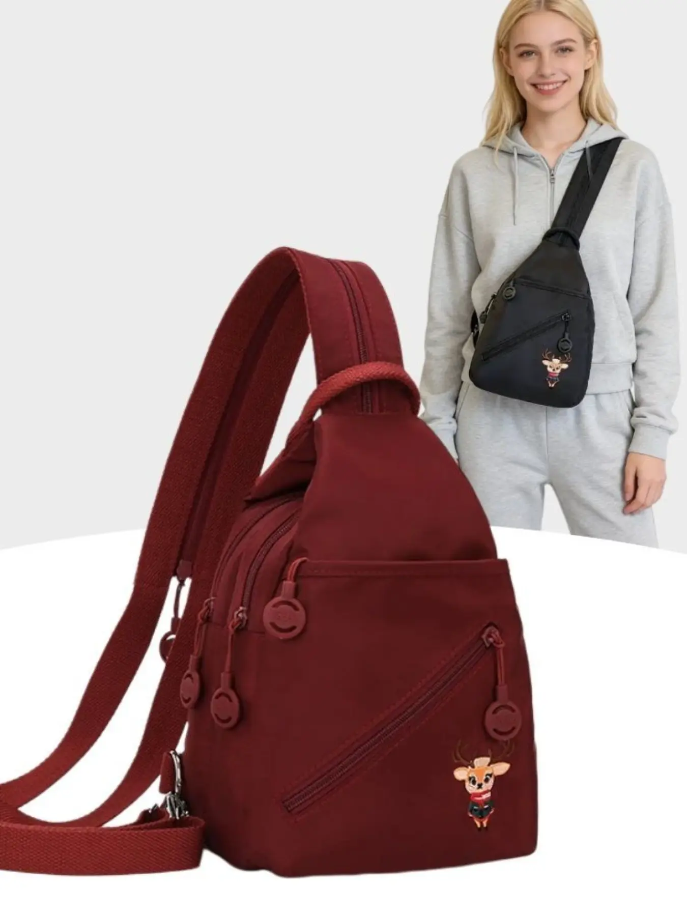 Multifunctional Fashion Women's Backpack, Purse Chest Bag, Casual Crossbody Bag, Crossbody Shoulder Bag, Trendy Shoulder Bag, Water-Resistant Nylon Material, Stylish and Practical, Crossbody Shoulder Purses, Fashion Bags