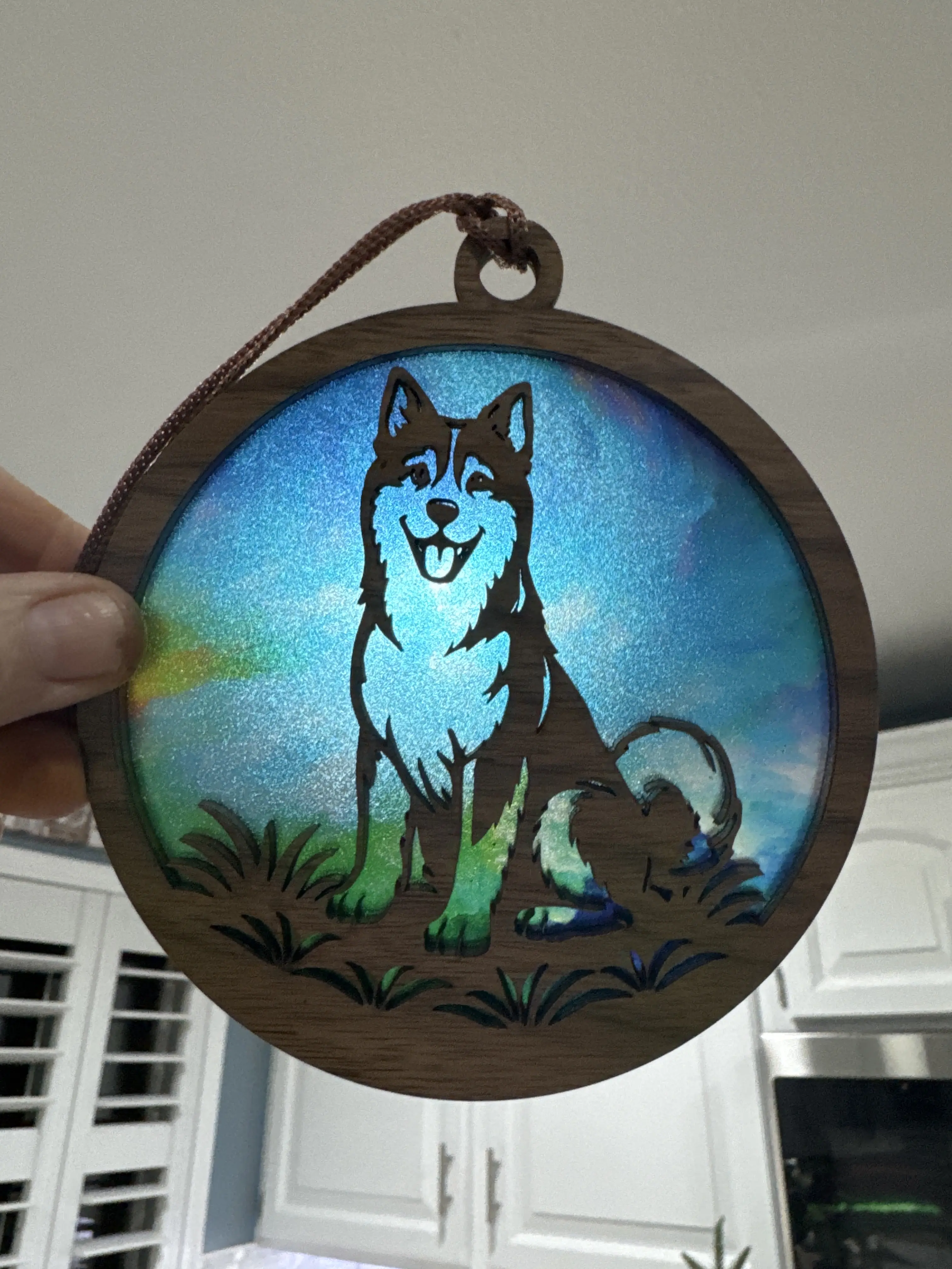 Akita Suncatcher for Sunny Window