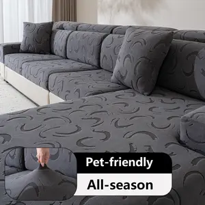 Plush Sofa Cover, Reusable Anti-Slip Washable Pet-Friendly Elastic Fabric, Single/double/triple/four-Seat/l-Shaped/sofa Backrest Covers, Sofa Couch Covers