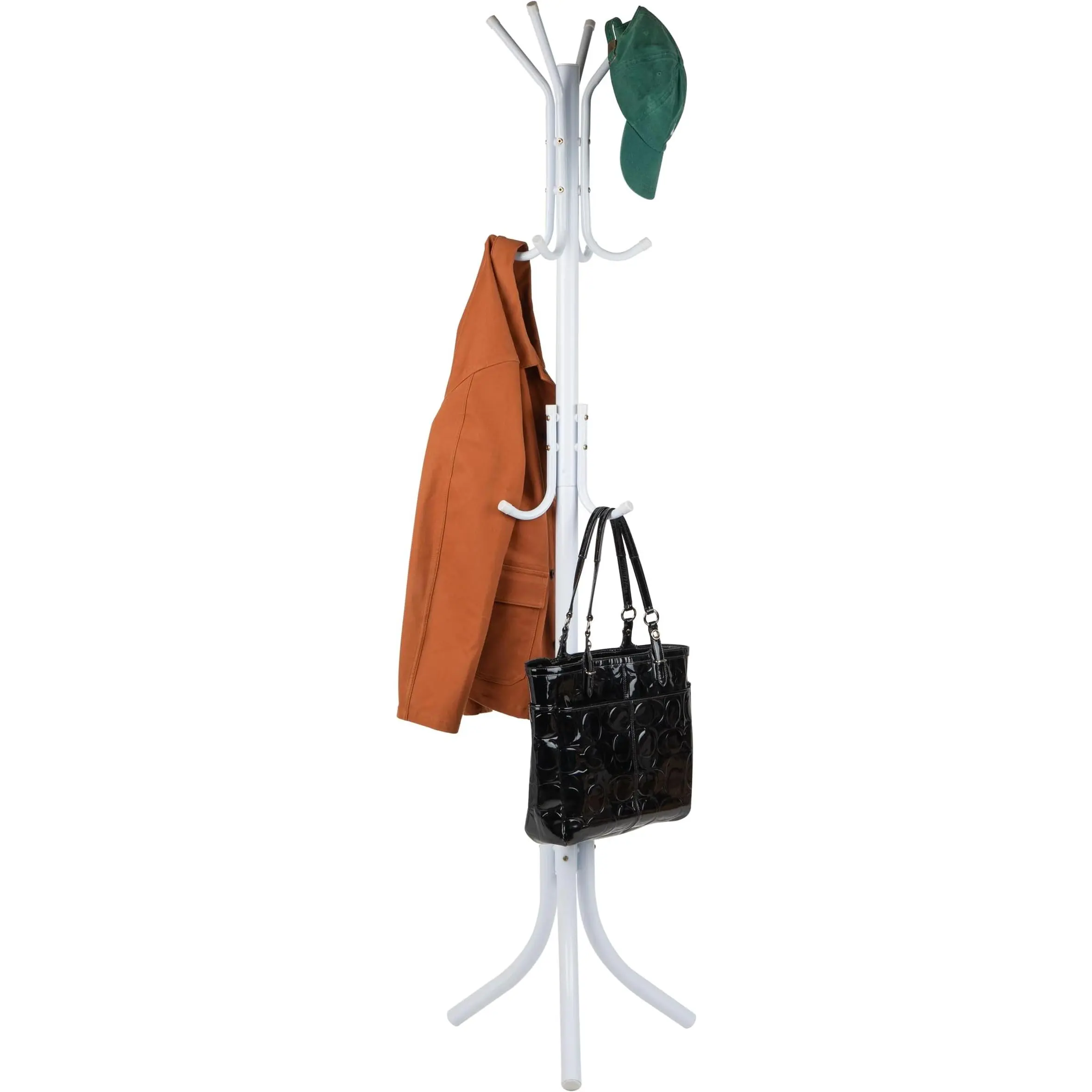 Coat Rack Organizer Free Standing Wall Mounted Hat Bag Hanger for Entryway Hallway-1166 weight Clothing Rack Clothes Rack