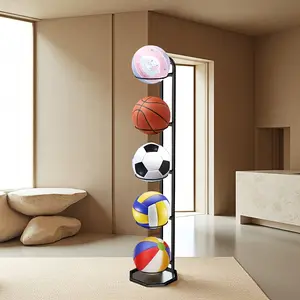 A Versatile Polygonal Basketball Display Storage Rack Suitable for All Seasons, Perfect for Storing Basketballs, Soccer Balls, and Volleyballs