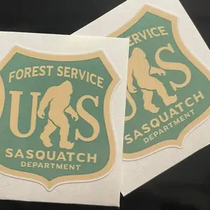 Pair Sasquatch Bigfoot vinyl cut sticker decal 2" X2 .25” Cell Phone Laptop