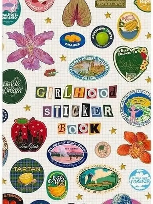 Vintage Sticker Collection Book, Retro Decorative Sticker Album for Journaling Scrapbooking, DIY Craft Paper Book with Assorted Aesthetic Stickers for Art Projects & Gift